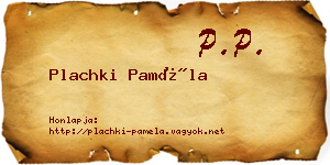 Plachki Paméla névjegykártya